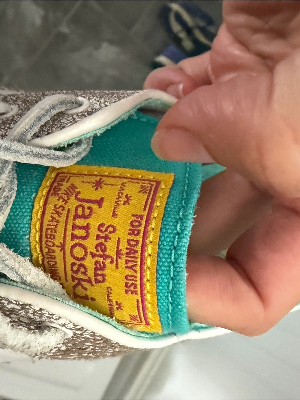 Nike Turquoise and Yellow Stefan Janoski Skate Shoe